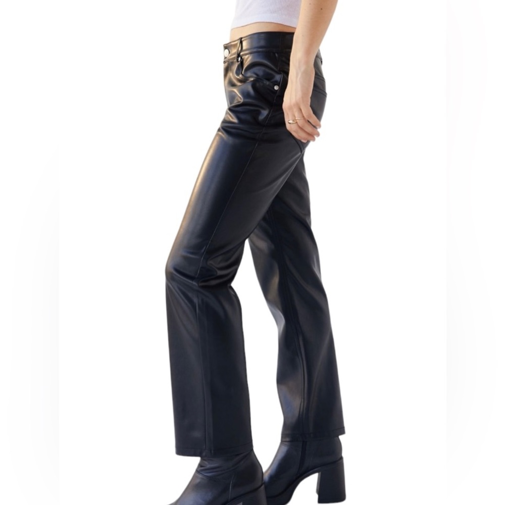 UO Faux Leather Low Rise Cowboy Pant
